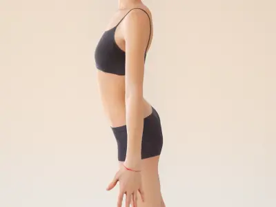 Woman sport 01 Low-poly 3D model