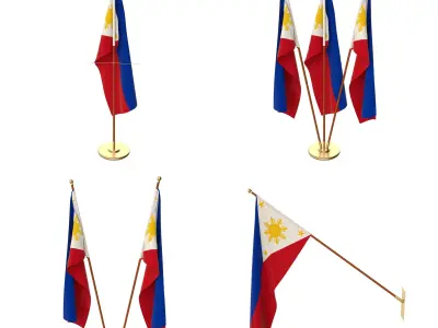 Philippines Flag Pack 3D model