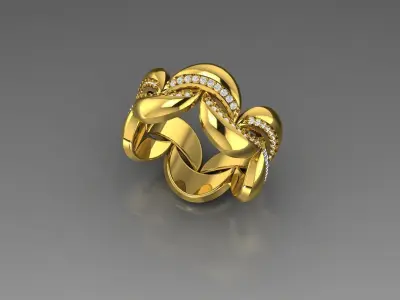 BAND RING 3D print model 5