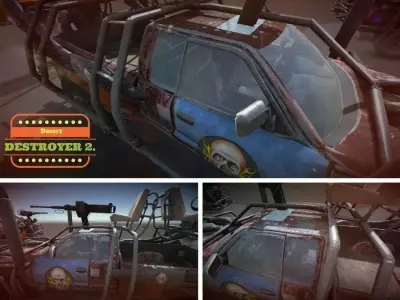 Desert Destroyer Low-poly 3D model