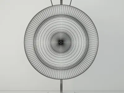 19th Century Laos Bronze Gong 5 3D model