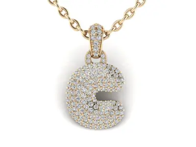 Alphabet Bubble C 3D print model