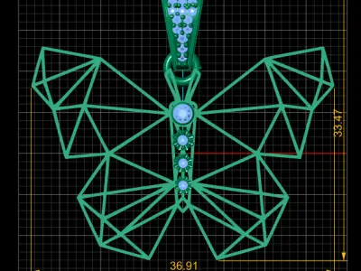 Butterfly Pendant  3D print model