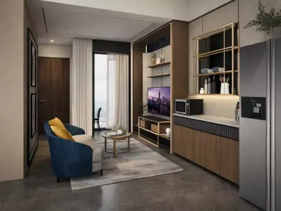 LIVING DINING PANTRY Low-poly 3D model