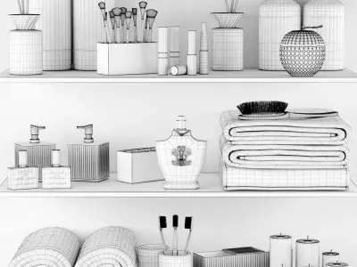 Bathroom set V001 3D model