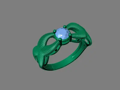 Rings for Women Womens Rings Stone Ring Ready STL 3DM Models  3D print model 17