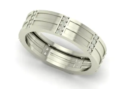 Band ring 3D print model get