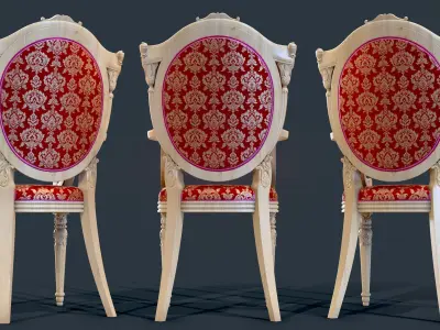 Classic Chair Low-poly 3D model
