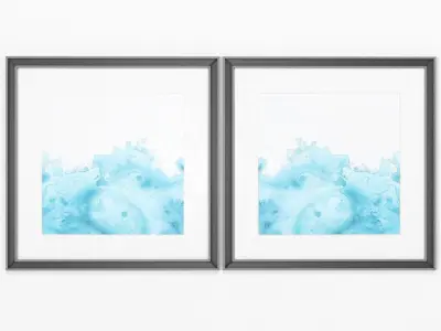 Art Frams 103- Teal Marble 1 3D model