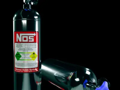 Nitrous cylinder Low-poly 3D model