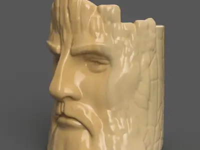 Tree Face Planter  STL for Vase Urn Candy Dish 3D print model