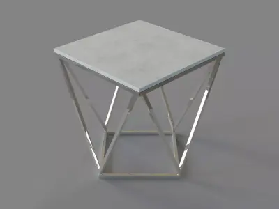 Jasmine Side Table White 3D model