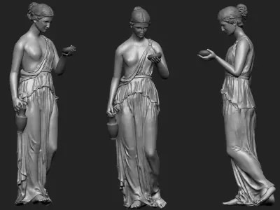 Hebe rose garden Sculpture  Classical  3D print model