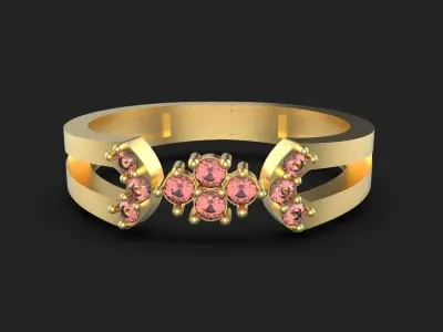 Beautiful ring Ready for 3d printing 3dm stl 3D print model 3D print model