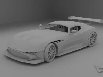 Aston Martin Vulcan Low-poly 3D model