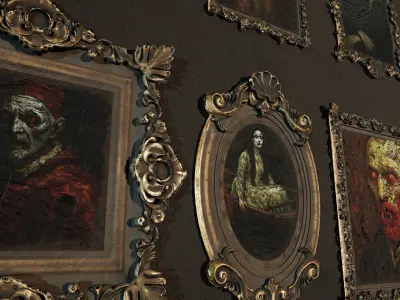 Frame Pack Vol 02 Vampire Portrait Series Low-poly 3D model