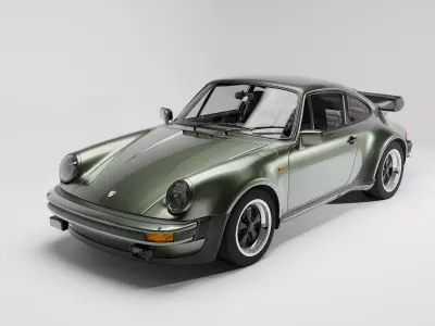 Porsche 911 Turbo 930 Low-poly 3D model