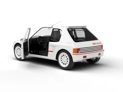 Peugeot 205 Turbo 16 1984 HQ 3d model 3D model