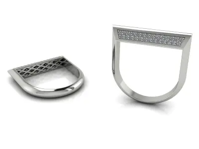 Jewelry Ring Gold 3D print model 23