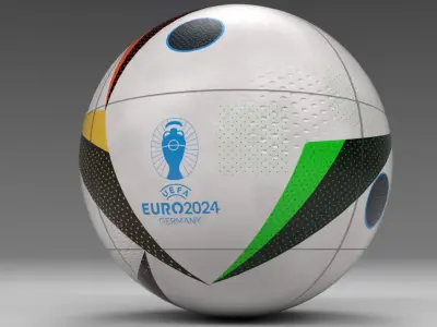 Euro 2024 Soccer Ball Low-poly 3D model