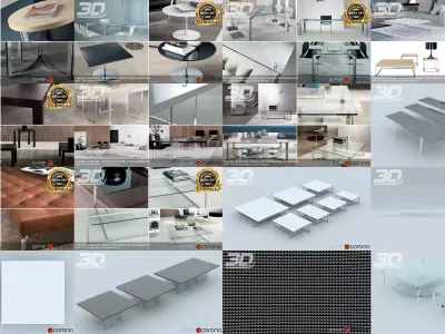 Mega Table Set Vol2 3D Model Collection