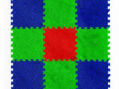 Puzzle Carpet Fur 3D model