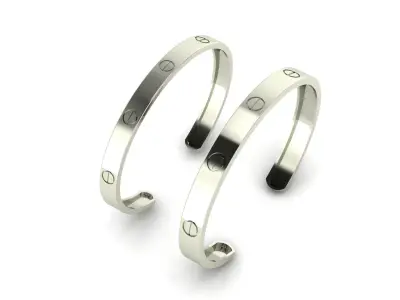 2 Luxury Bangle Bracelets 3D print model