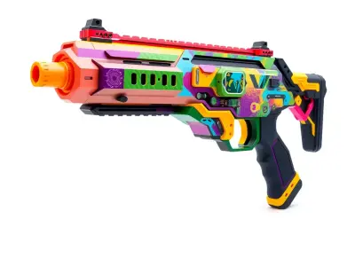 Vibrant Blaster model pack Low-poly 3D model