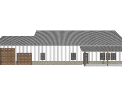 Barndominium House 023 -Archimple LLC Low-poly 3D model