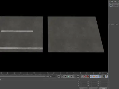 Concrete path 1 Low-poly 3D model