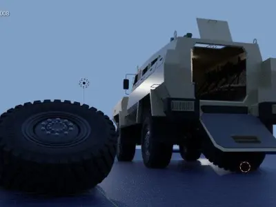Tufan 4x4 MRAP Azerbaijan defense 3D model