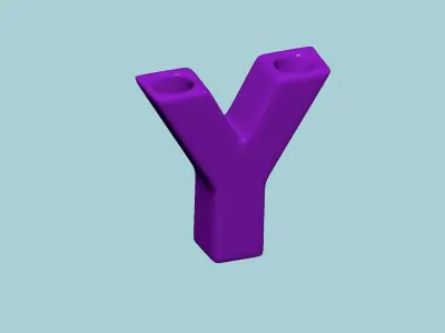 Vase Y - Alphabet Vases Collection Letters - STL Printable 3D print model