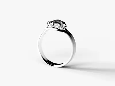 Lizard ring Low-poly 3D model
