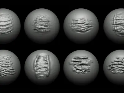 Zbrush and Blender - 40 Dragon VDM Brush 3D model