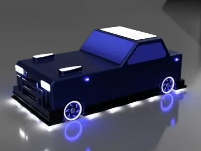 Custom Car Model Low-poly 3D model