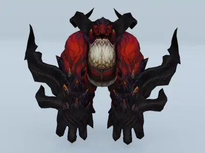 Fire Gorilla Monster 3D model