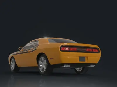 Dodge brand cars Low-poly 3D model