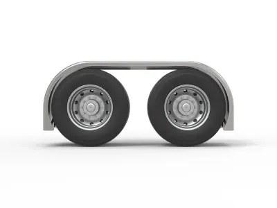 Semi truck Rear fenders Set 3 Scale 1 to 25 3D print model