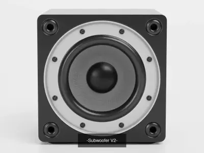 -Speakers Black- 3D Model Collection