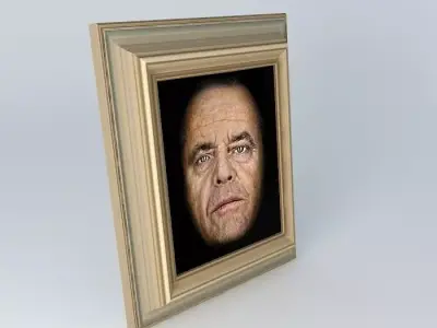 Famous People Jack Nicholson Eyes Illusion Free 3D model