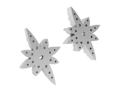 Star Diamond Earring 2555 3D print model