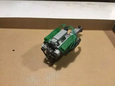 1-12 scale Chevrolet engine and transmision 3D print model