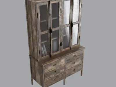 FURNITURE SET005 Low-poly 3D model