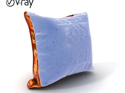 Geometric Pattern Pillow D Model Pack Low-poly 3D model