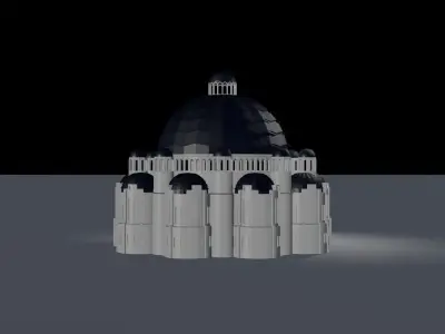 Church - Orthodox - styled and game-ready Low-poly 3D model