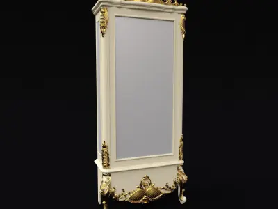 sideboard and stand and mirror three in one 3D model