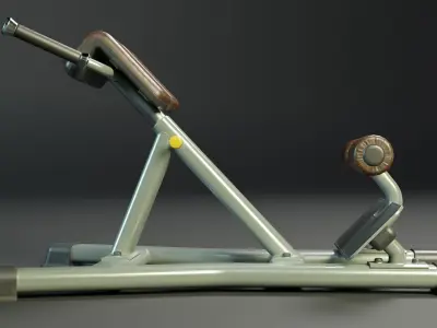 Hyperextension Bench PBR Low-poly 3D model