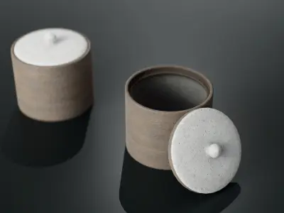 Ceramic Cup Low-poly 3D model