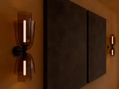 Modern Desert Living Room Scene High-End Interior 3D Model 3D model