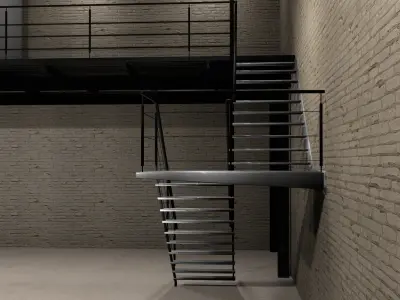 Warehouse car studio interior 3d 3D model